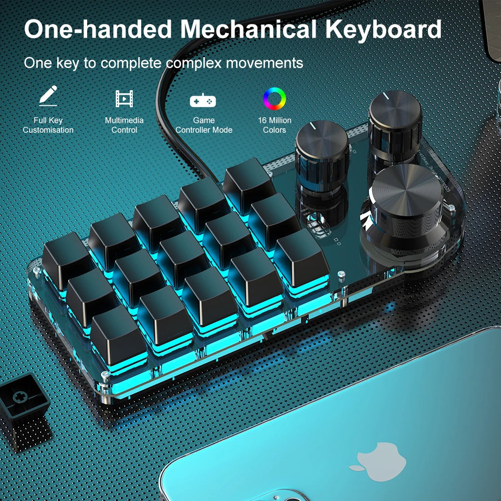 RGB Mechanical Keyboard with Custom Macro Programming PS Gaming Bluetooth Keypad Hotswap for Tablet Keyboard for MX Switch