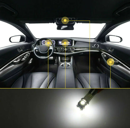28Pcs Car Interior White Combo LED Map Dome Door Trunk License Plate Light Bulbs