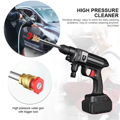 High Pressure Car Washer 30Bar Wireless Car Wash Machine 4000Mah Rechargeable Car Wash Machine for Garden Watering Home Cleaning