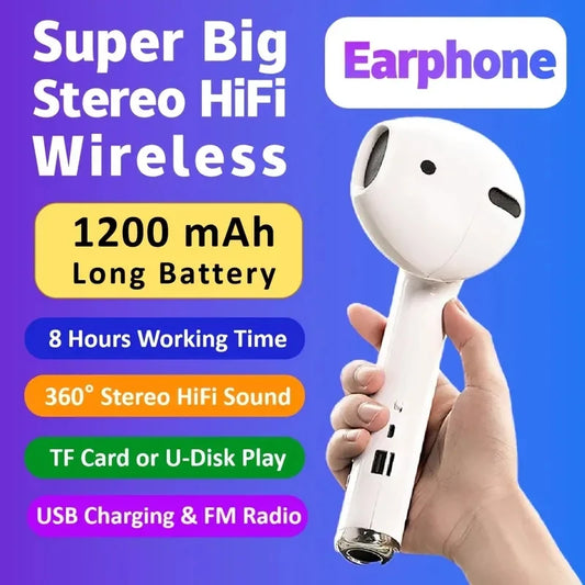 Wireless Speaker with Oversized Shape Spoof Subwoofer Giantsecond Generation Big Headphones Sound Wacky Inserted U Diskdesktop F