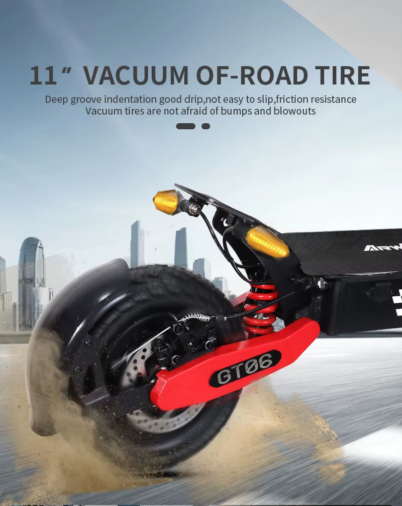 GT06 1200W Foldable E-Scooter for Adults -Max Speed 25MPH, 48V 13AH/23.4AH, 11"Off-Road Tires | US Stock, Factory Direct