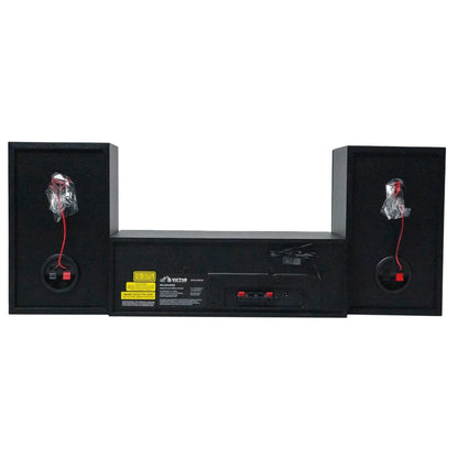 Victor Milwaukee 50W Desktop CD Stereo System W Bluetooth, CD Player & FM Radio