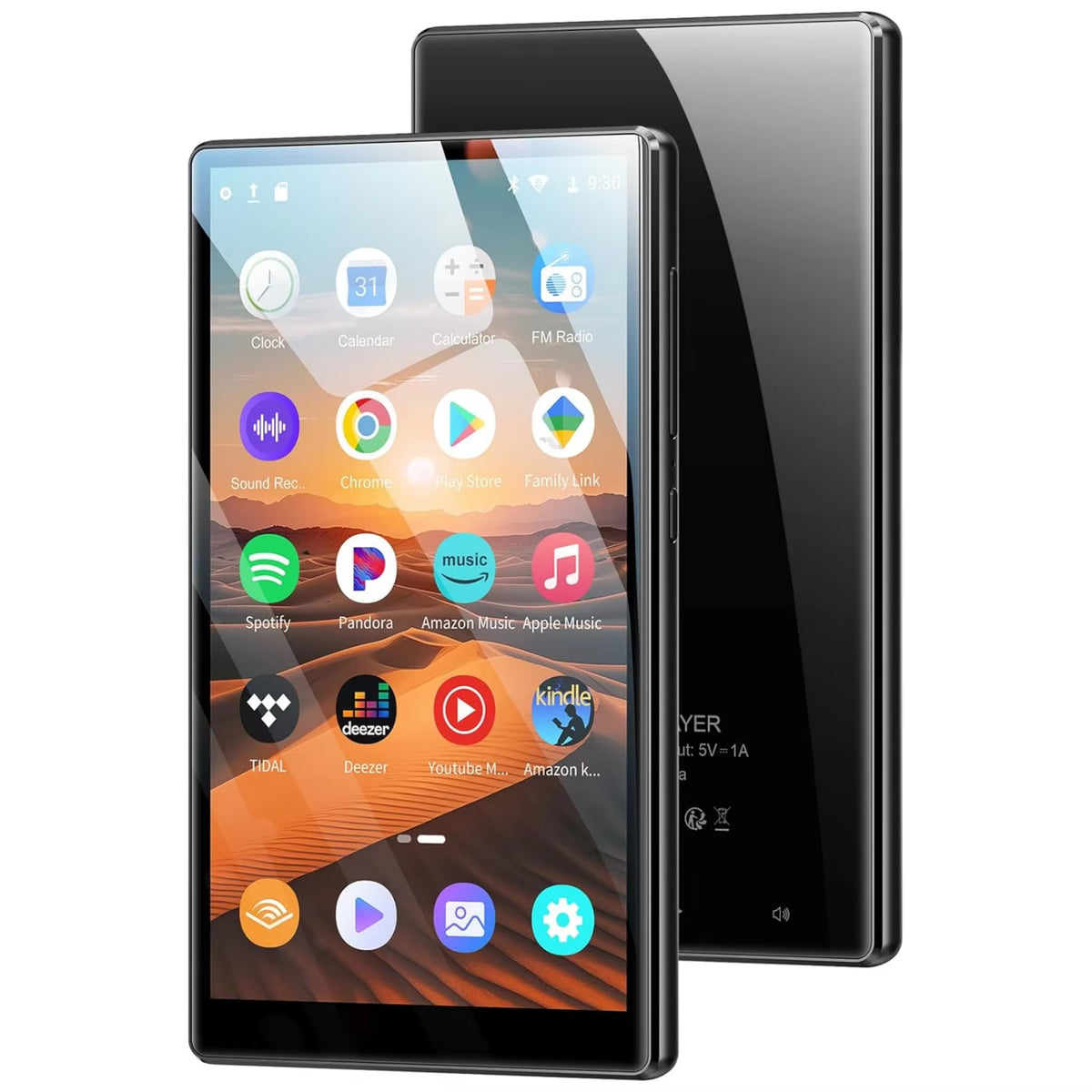 1080P Android 13.0 MP3 Player, 4.7-Inch Display, 32GB/96GB Storage, Bluetooth and Wi-Fi Connectivity, Expandable up to 1TB