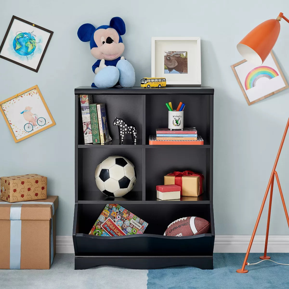 Five-Cubby Open Storage Unit