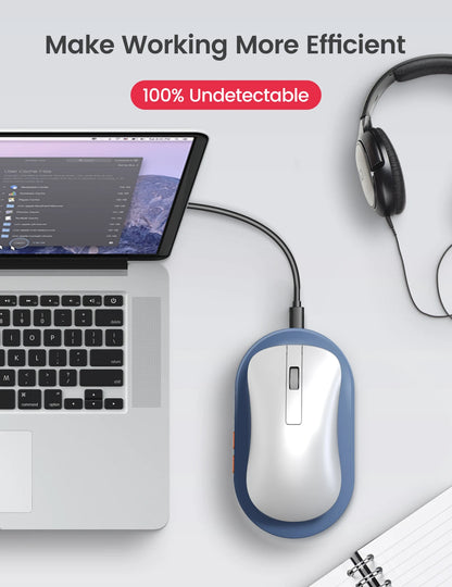 Undetectable Mouse Jiggler with Power Adapter and On/Off Switch Mouse Mover Simulator, Driver-Free Mouse Movement Simula