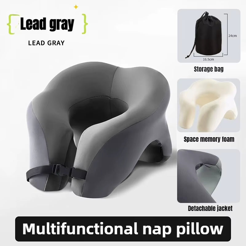 Portable U-Shaped Travel Pillow Memory Foam Sleeping Pillows Office Nap Pillow Car Airplane Neck Cushion Ergonomic Head Support