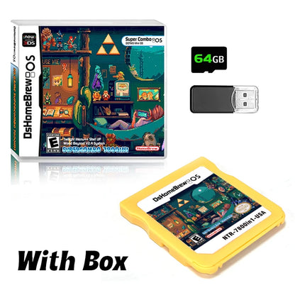 New DS Card 7800 in 1 Game Collection R4 3DS Flash Card for NDSL Ndsi 3DS 2DS Adapter Memory Burning Card DS Video Game Card