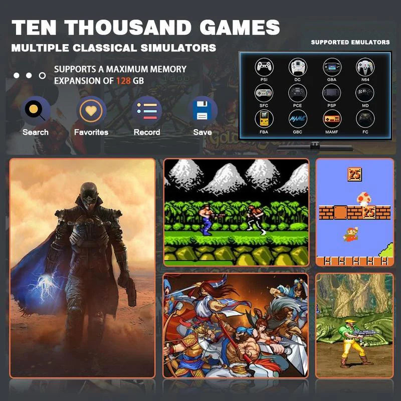  Video Gamepad Console, 2.4G Dual Wireless Game Controller, Support 4K Game Graphics, over 42,000 Classic Retro Games, Best Christmas Gift for Boys!
