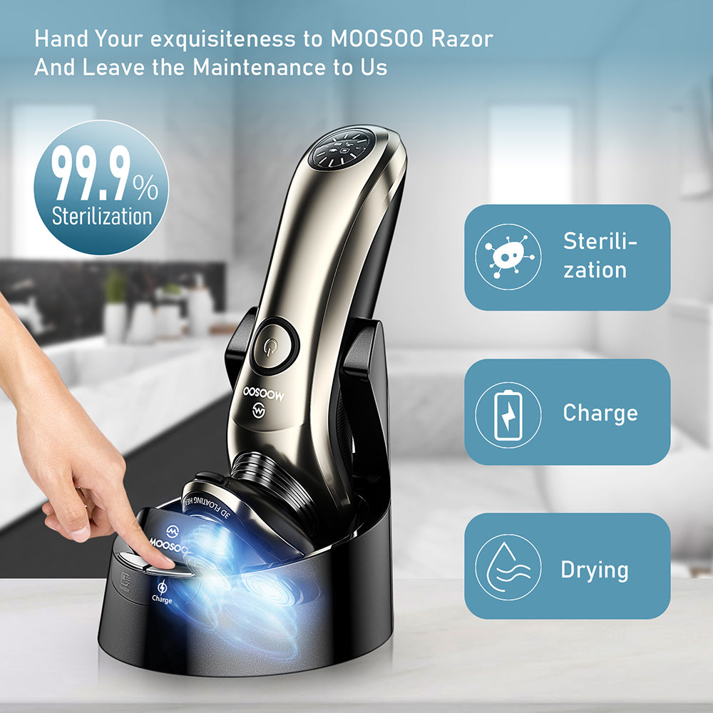 Shaver All-Round Floating Head Shaver Waterproof Rechargeable Men'S Electric Shaver Hair Clipper for Wet/Dry Use