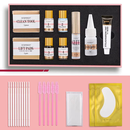 ICONSIGN Professional Eyelash Lift and Tint Kit with Brow Lamination Dye - Eye Makeup Tools