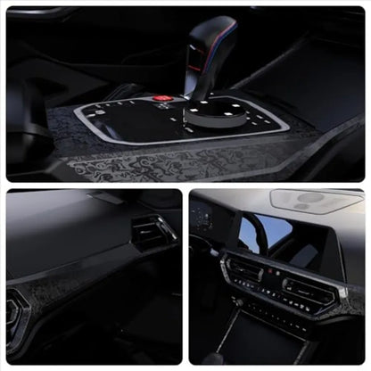 Forged Carbon Fiber Vinyl Wrap - 3D Cosmic Ghost Texture Auto Decal Film for Vehicle Customization