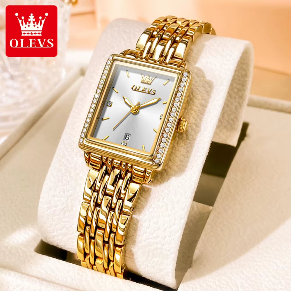 9995 Women'S Watch Luxury Elegant Diamond Watch Classic Original Brand Gold Stainless Steel Waterproof Women Quartz Watch