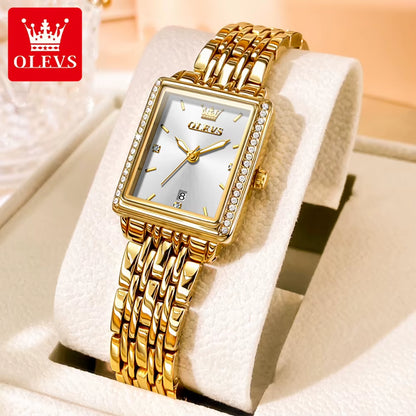 9995 Women'S Watch Luxury Elegant Diamond Watch Classic Original Brand Gold Stainless Steel Waterproof Women Quartz Watch