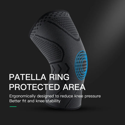 1Piece Fitness Running Cycling Knee Braces Elastic Nylon Knee Brace for Sports Compression Knee Pad Sleeve Basketball Volleyball