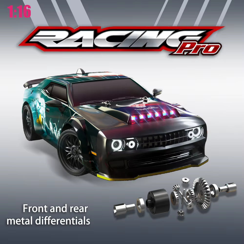 ZNLYRION SG216PRO 1:16 Scale 4WD Brushless RC Drift Car - 70KM/H Remote Control Racing Vehicle with LED Lights for Adults