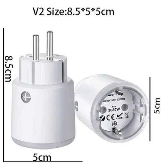 Smart Zigbee Plug Socket 3680W 16A Power Energy Monitoring Timer Switch EU Outlet Home Assistant Zigbee2Mqtt