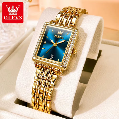 9995 Women'S Watch Luxury Elegant Diamond Watch Classic Original Brand Gold Stainless Steel Waterproof Women Quartz Watch