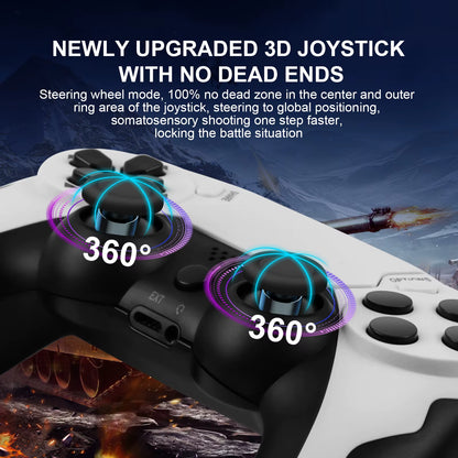 Wireless Controller Dual Vibration Game Joystick Gamepd for PS4 PS3 Console PC Gamepad with 6-Axis Gyros