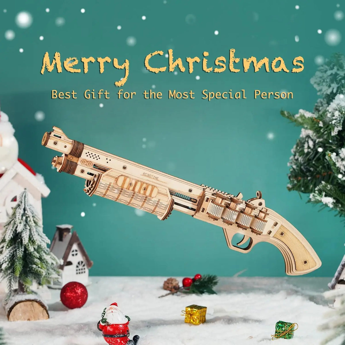 Robotime Rokr Corsac M60 3D Wooden Puzzle Mechanical Model Kit for Children Ages 14 and Up - Ideal Christmas Gift