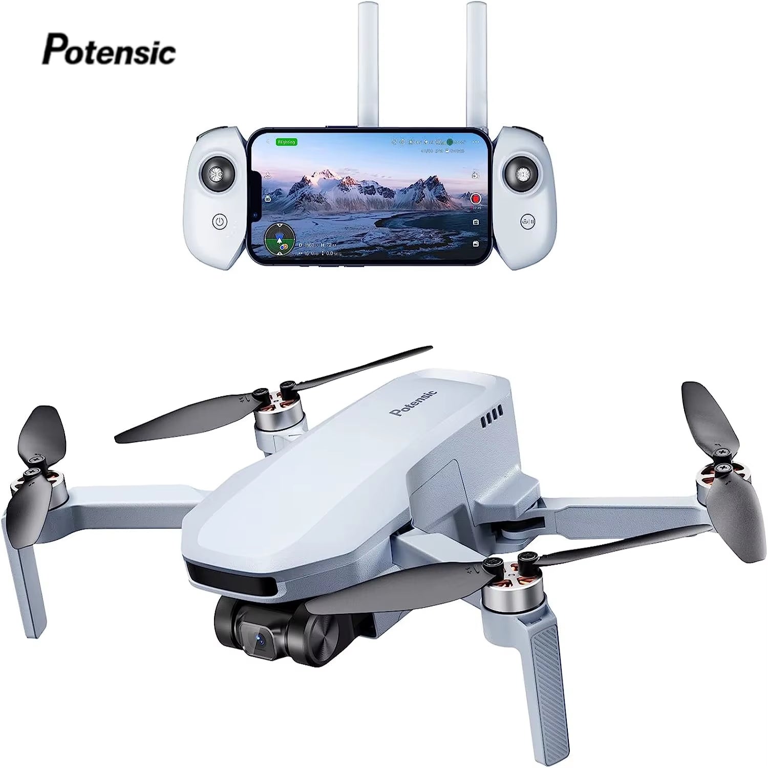 Drones under 249G GPS Auto Return Single Axis Gimbal EIS Professional Drone Max 4-KM Waypoint Flight Follow Me-Atom SE