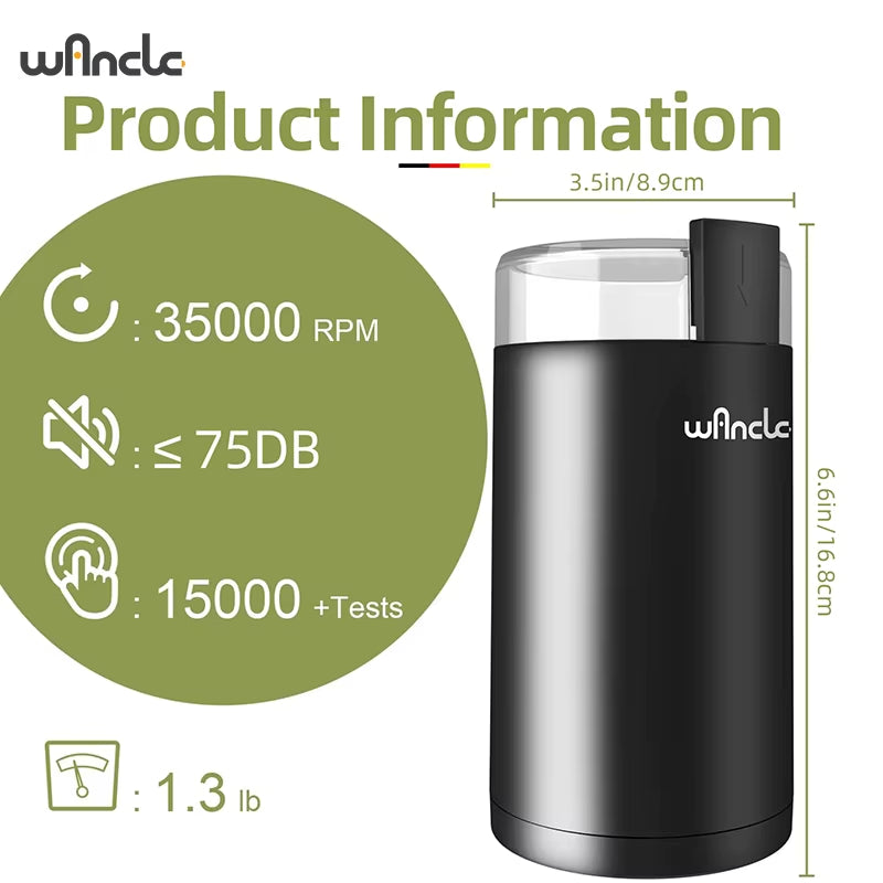 200W High-Power Coffee Grinder Household Multifunctional Coffee Bean Grinder Machine Home Appliance Kitchen Tools 220V/120V