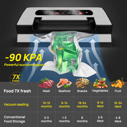 VH5188 Vacuum Packing Machine Built in Cutter&Storage Multifunction Automatic Vacuum Sealer Machine Commercial