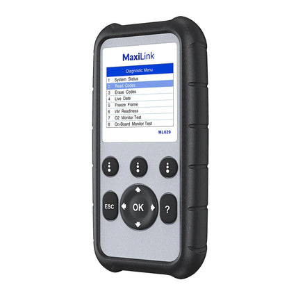  Maxilink ML629 Enhanced CAN OBD2 Scanner with ABS SRS Transmission Engine Diagnosis Auto VIN Scan Tool Check Engine Light