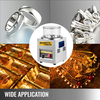 Succebuy KT-185 Magnetic Tumbler Jewelry Polisher and Mini Metal Finisher - 110V/220V Precision Parts Polishing Machine