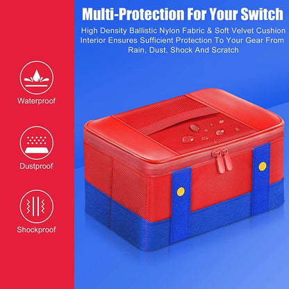 Switch Case for Nintendo Switch Portable Waterproof Hard Protective Storage Bag for Nintendo Switch Console & Game Accessories