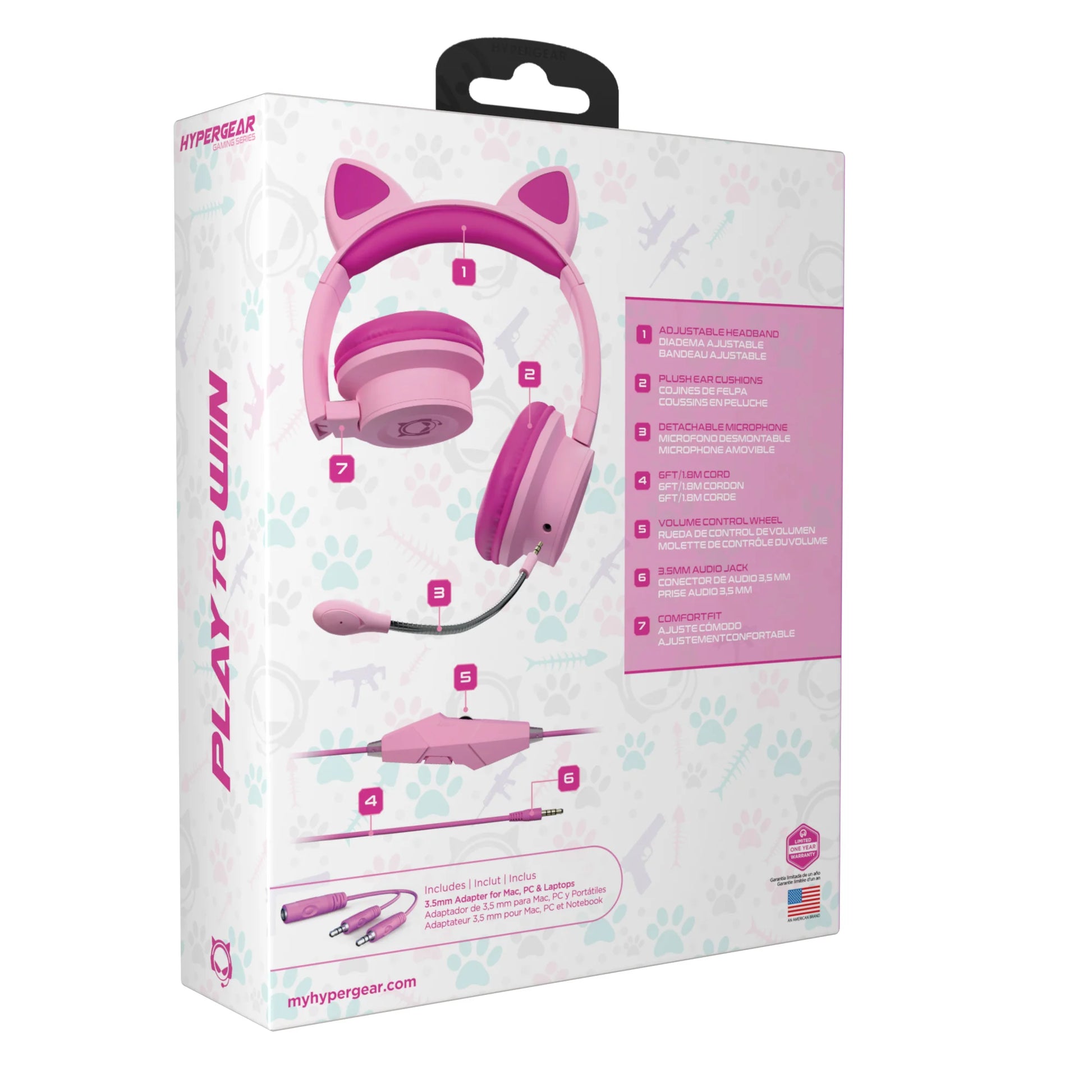 Hypergear Kombat Kitty Gaming Headset with Detachable Mic