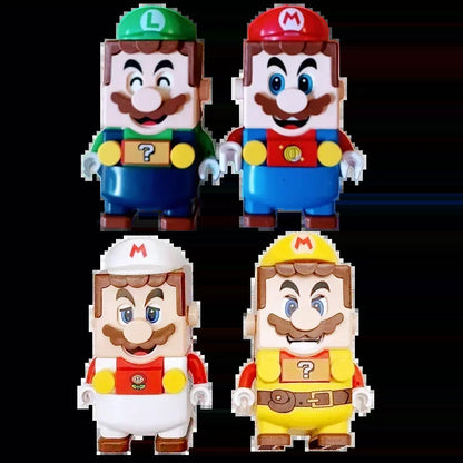New Super Mario Bros Set Building Blocks Yoshi Bowser Mini Action Figure Toys