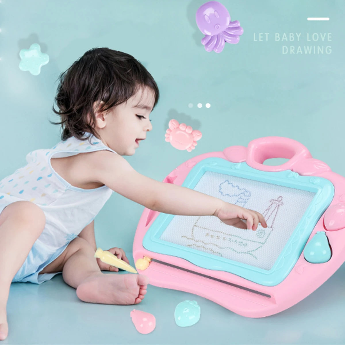Magnetic Drawing Board Color Pad Kids Multi-Functional Writing Table Graffiti Painting Toys for Children Gifts