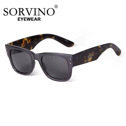 Trendy Square Sunglasses for Women and Men Retro Vintage 70S Sun Glasses Shades Black Tortoiseshell Frame UV Protection