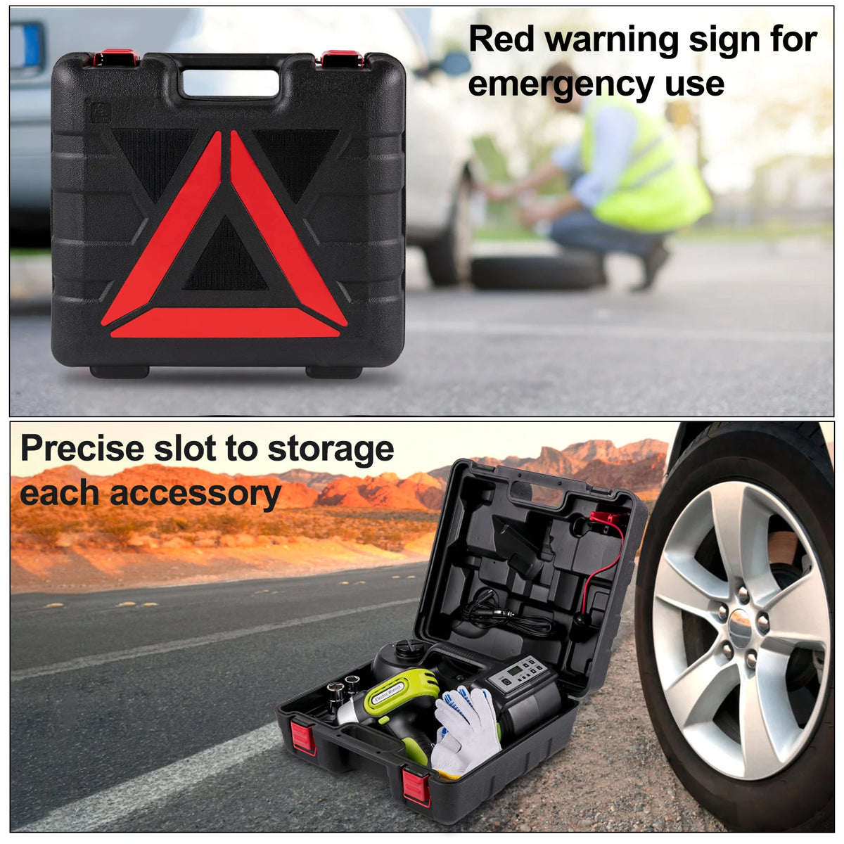 Succebuy 4-in-1 Portable Electric Car Jack with Hydraulic Lift, Impact Wrench, Tire Compressor, and LED Light for Automotive Repair