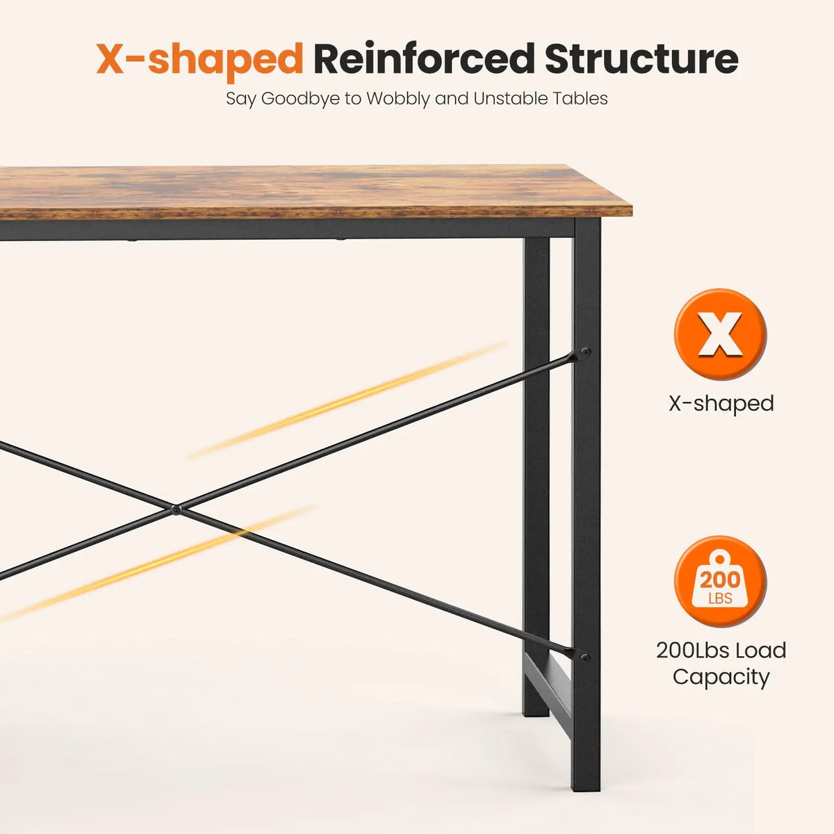 JHK 47-Inch Modern Computer Desk with Adjustable Position Drawers, Ideal for Study, Office, and Gaming