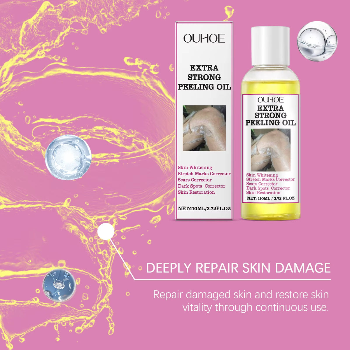110ML Exfoliating Body Oil for Gentle Dead Skin Removal, Moisturization, and Enhanced Skin Tone Firmness