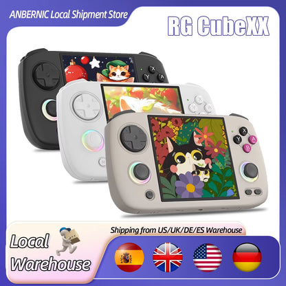 RG Cubexx Retro Handheld Game Console 3.95 Inch IPS Screen Linux System Built-In 64G TF Card 5056 Games Support HD Out