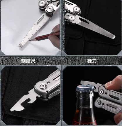Daicamping DL10 Pocket Multi-Function Folding Knife and Plier Tool Set for Outdoor EDC and Survival Gear
