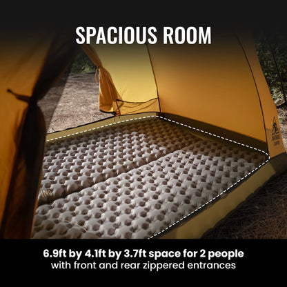 Stella Camping Tent 4 Season 2 Person Tourist Tents Lightweight Double Layer 3000Mm Waterproof Outdoor Hiking Beach