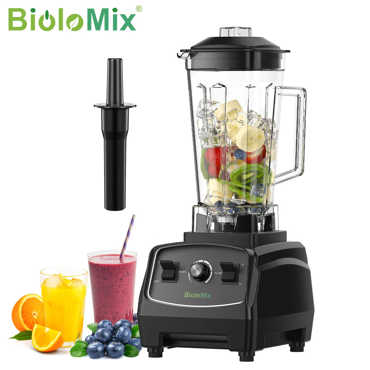 Commercial Grade 3HP 2200W BPA-Free Heavy Duty Blender Mixer Juicer for Smoothies and Food Processing