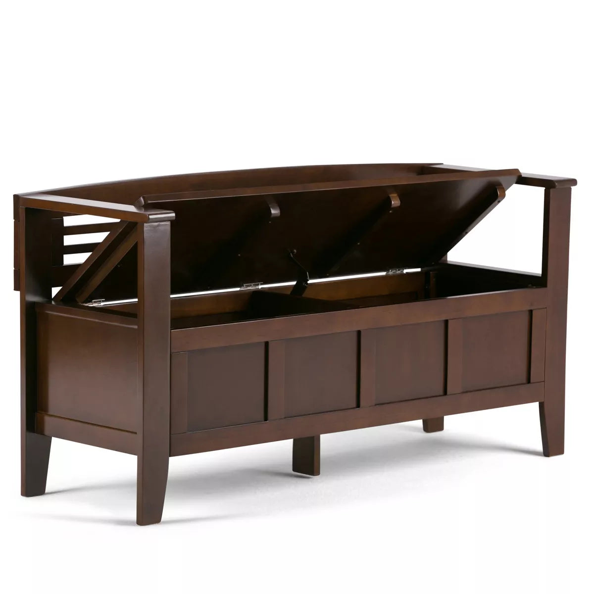 48" Chandler Solid Wood Entryway Storage Bench -  Rustic Medium Brown