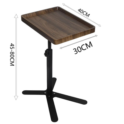 C Shaped Living Room Side Table Sofa Side Cabinet Mobile Coffee Table Simple Small Square Table Bedroom Bedside Table with Wheel