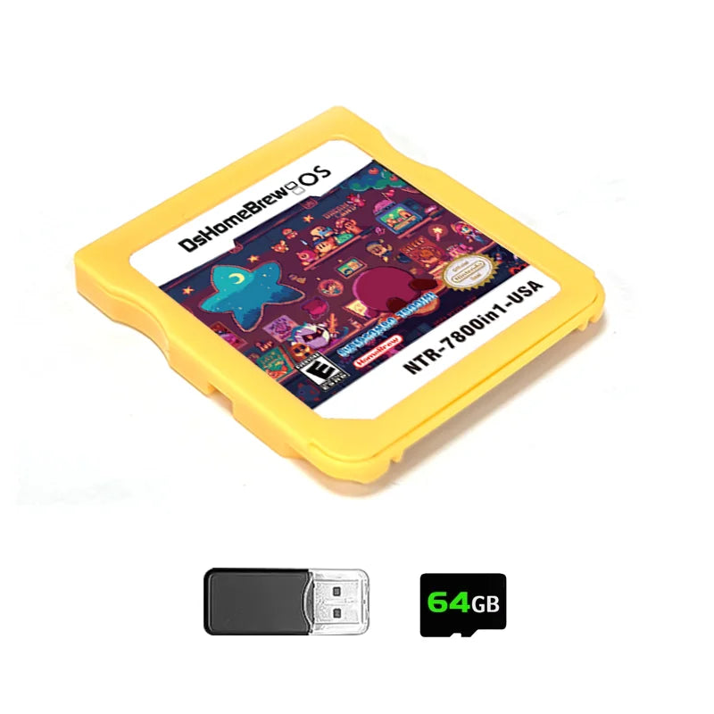 New DS Card 7800 in 1 Game Collection R4 3DS Flash Card for NDSL Ndsi 3DS 2DS Adapter Memory Burning Card DS Video Game Card