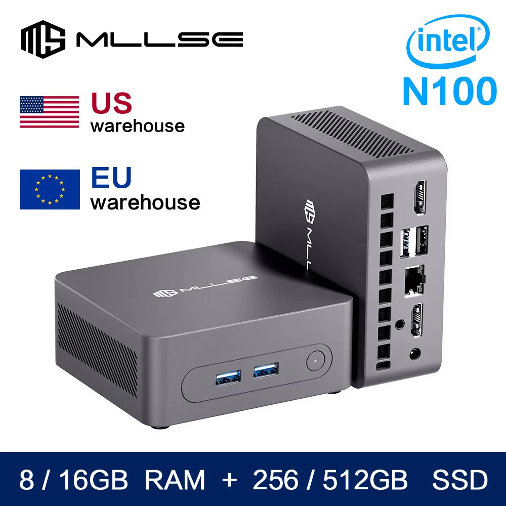 MLLSE G3 Mini PC Alder Lake N100 Windows 11 Pro  12Th DDR4 8/16GB RAM 256/512GB ROM Wifi 5 BT4.2 Desktop Computer Mini Pc