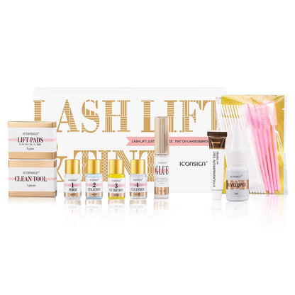 ICONSIGN Professional Eyelash Lift and Tint Kit with Brow Lamination Dye - Eye Makeup Tools