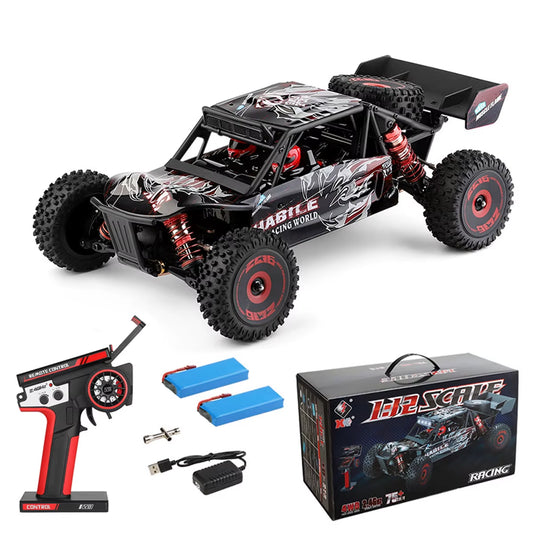 Wltoys 124016/124017 4WD Off-Road RC Car - High-Speed 75Km/H Remote Control Crawler with Brushless Motor and 2.4G Electric Drift Capabilities