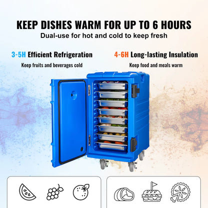 Succebuy 75-120L Insulated Food Pan Carrier with Front Loading Design, Handle, and Double Buckles for Restaurants and Canteens