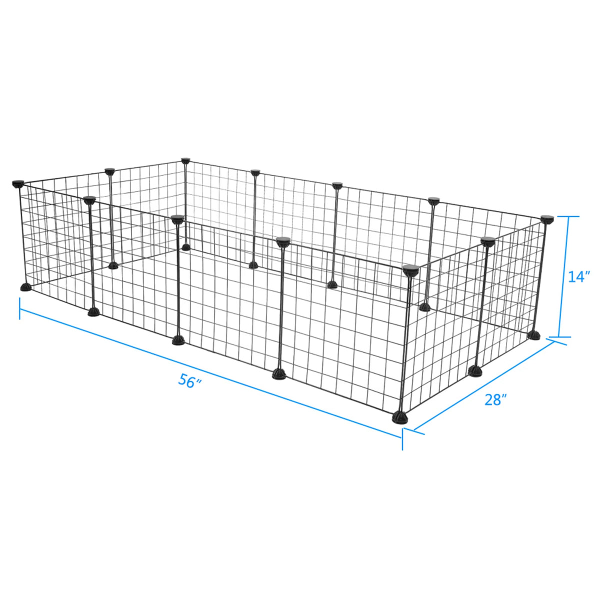 Indoor Portable Metal Wire Playpen for Small Animals - Ideal for Guinea Pigs and Rabbits