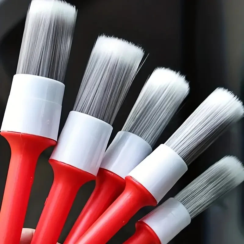 3-Piece Boar Hair Bristle Brush Set for Automotive Exterior and Interior Detailing