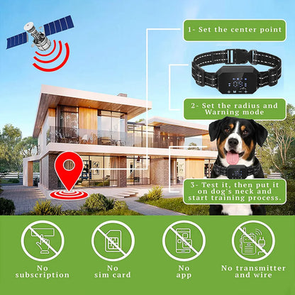 Gps Tracker for Dog Waterproof Dog Collar Real Time Tracking No Transmitter and Wire Locator Pet Locator Support Geo-Fence Alarm